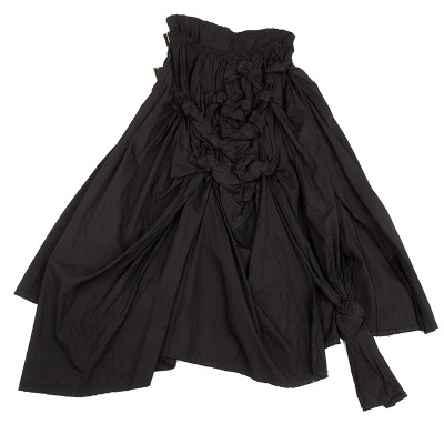 COMME des GARCONS フロントリボンコサージュプリーツラップスカート