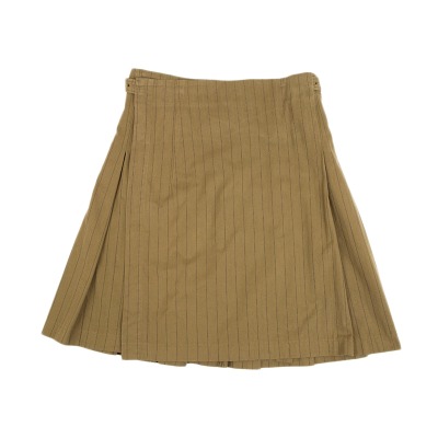 COMME des GARCONS コットンストライププリーツラップスカート