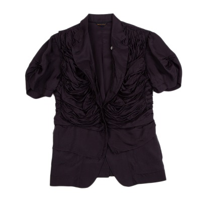 COMME des GARCONS キュプラギャザー切替半袖ジャケット