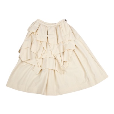 COMME des GARCONS フロントラップウール断ち切りスカート