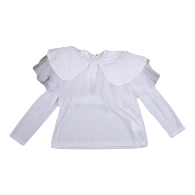 COMME des GARCONS メッシュケープドッキングデザインカットソー