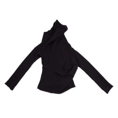 COMME des GARCONS 斜行変形切替デザインニット