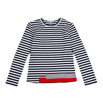 COMME des GARCONS 裾テープ切替ボーダーカットソー