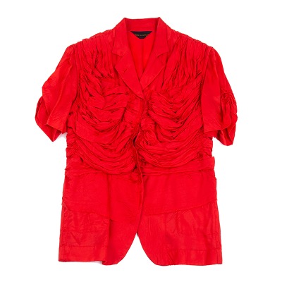 COMME des GARCONS キュプラギャザー切替半袖ジャケット