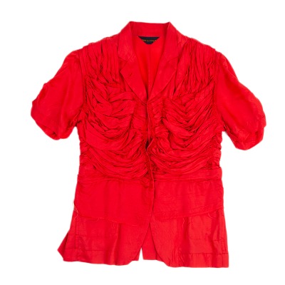 COMME des GARCONS キュプラギャザー切替半袖ジャケット