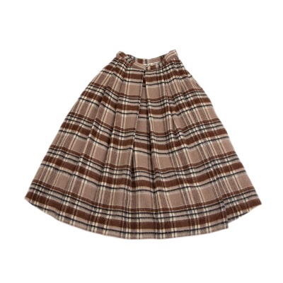 COMME des GARCONS シャギーチェックフレアスカート