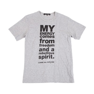 COMME des GARCONS メッセージプリントTシャツ
