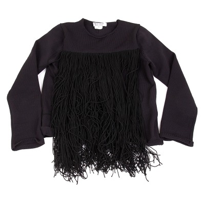 COMME des GARCONS フリンジデザインポリニットセーター