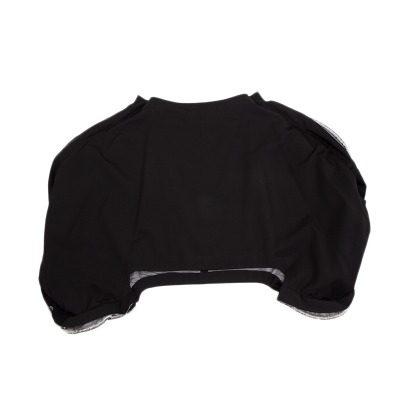 COMME des GARCONS ウール短冊切替ノーカラーポンチョ