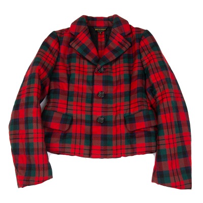 COMME des GARCONS タータンチェック中綿3Bジャケット