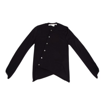 COMME des GARCONS ウールツイスト変形ニットカーディガン