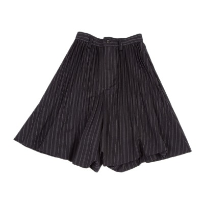 COMME des GARCONS ストライプアコーディオンプリーツハーフパンツ