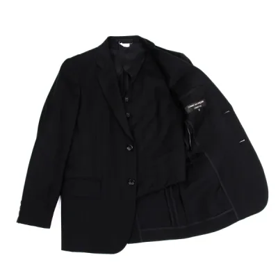 COMME des GARCONS HOMME PLUS ベストレイヤードストライプジャケット
