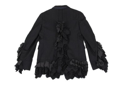COMME des GARCONS フリル装飾ストライプジャケット