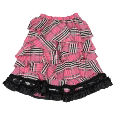 COMME des GARCONS 裾フリルチェックティアードポリスカート