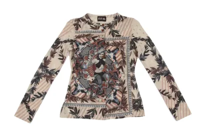 Jean Paul GAULTIER PARIS ネイティブ柄プリントストレッチカーディガン