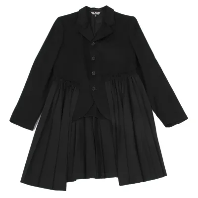 BLACK COMME des GARCONS ウールプリーツパッチジャケット
