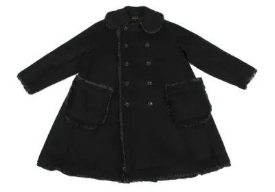 COMME des GARCONS ウールナイロンフリルライン中綿コート