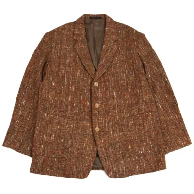 Yohji Yamamoto POUR HOMME ウールシルクツイードテーラードジャケット