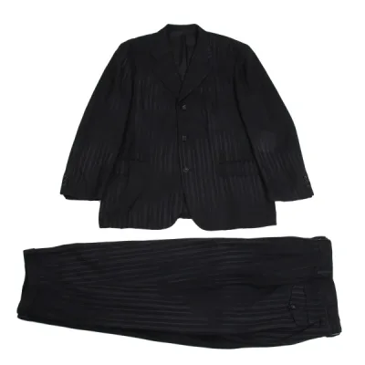 COMME des GARCONS HOMME むら染めストライプステッチレーヨンセットアップ