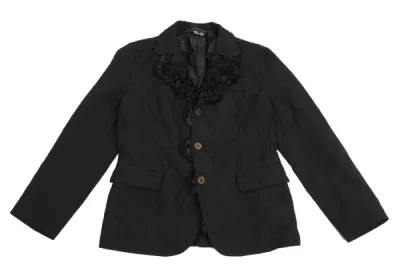 COMME des GARCONS COMME des GARCONS ポリ製品染めジャガードフリルジャケット