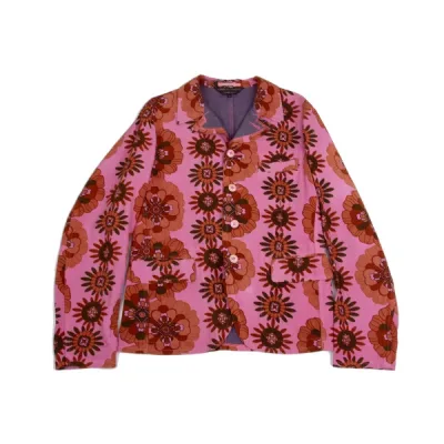 COMME des GARCONS HOMME PLUS 製品染めフラワープリントジャケット