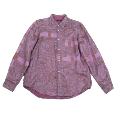 COMME des GARCONS HOMME PLUS シルクウールペイズリープリントシャツ