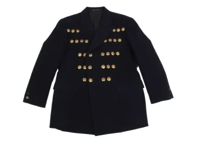 Yohji Yamamoto FEMME 金ボタンデザインウールジャケット