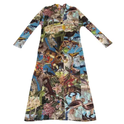 PLEATS PLEASE AURORA JUNGLE アニマル総柄プリーツコート