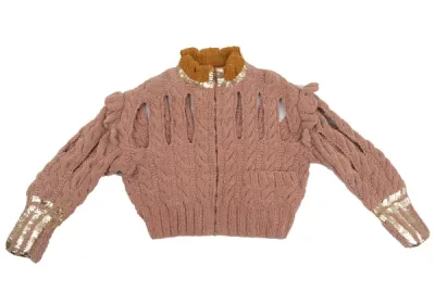 Vivienne Westwood 旧赤タグ 箔プリントカッティングショートニットブルゾン