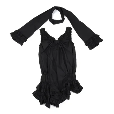 Jean Paul GAULTIER FEMME フリルシャーリングストールノースリーブチュニック