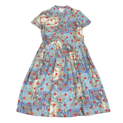 COMME des GARCONS COMME des GARCONS ドットスカーフ柄シルク半袖ワンピース