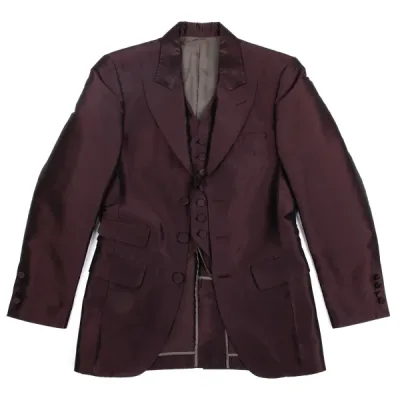 Jean Paul GAULTIER HOMME ポリ混光沢ピークドラペルジャケット