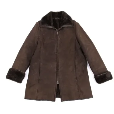 Jean Paul GAULTIER HOMME objet フェイクムートンダブルジップスタンドカラーコート