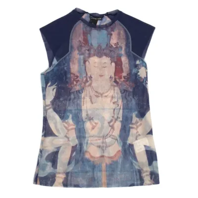 VIVIENNETAM 千手観音プリントパワーネットノースリーブ