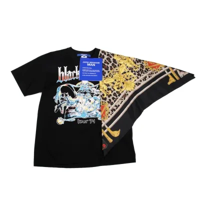 JUNYA WATANABE MAN シルクスカーフドッキングバンドTシャツ