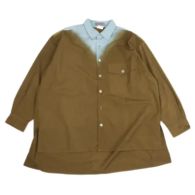 Yohji Yamamoto POUR HOMME ウールグラデーション長袖シャツ