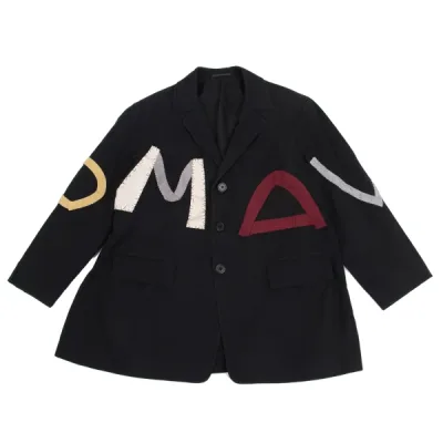 Yohji Yamamoto POUR HOMME アルファベットワッペンコットンジャケット