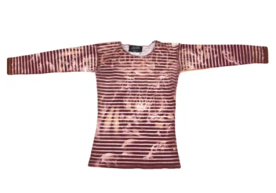 Jean Paul GAULTIER MAILLE FEMME ガーゴイルプリントシースルーボーダーカットソー