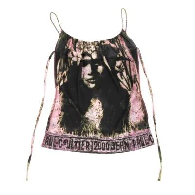 Jean Paul GAULTIER FEMME フラガールプリントシースルーキャミソール