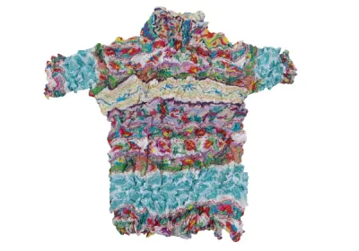 ISSEY MIYAKE FETE シワプリーツマルチプリントカットソー