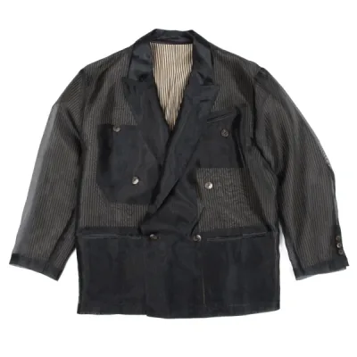 Jean Paul GAULTIER HOMME シースルーレイヤードストライプジャケット