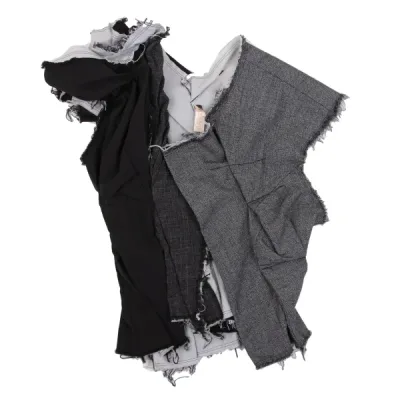 COMME des GARCONS 裁ち切り異素材切替ベスト