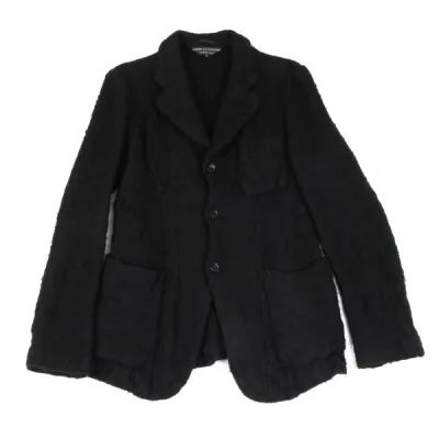 COMME des GARCONS HOMME PLUS ウール縮絨カーブ切替ジャケット
