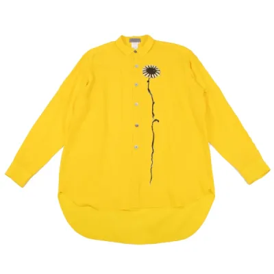 Yohji Yamamoto POUR HOMME フローラルプリントレーヨンシャツ