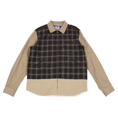JUNYA WATANABE MAN COMME des GARCONS チェック切替コーデュロイパッチジップブルゾン