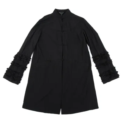 COMME des GARCONS COMME des GARCONS ポリフリルスリーブチャイナボタンロングジャケット