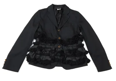 COMME des GARCONS COMME des GARCONS フリル装飾グリッターストライプジャケット