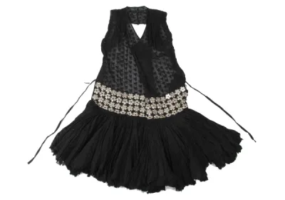 JUNYA WATANABE COMME des GARCONS 多スナップボタン切替レースラップワンピース