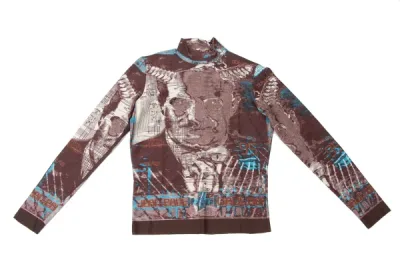 Jean Paul GAULTIER MAILLE フェイスプリントハイネックストレッチカットソー
